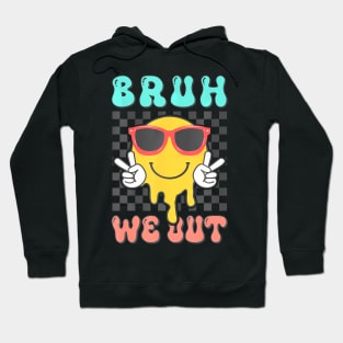 Bye Bruh We Out End Of School Retro Sunglasses Teacher Boys Hoodie